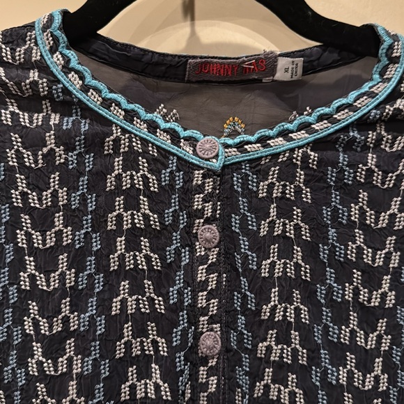 Anthropologie Black Embroidered Tunic XL - Picture 11 of 12